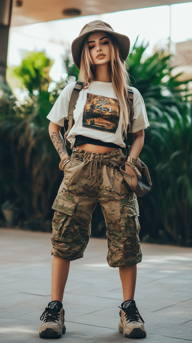 Camo Jorts Outfit Ideas for Women: Embrace the Urban Jungle with Style