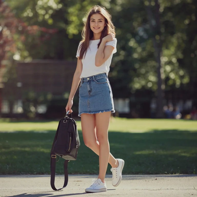 15 Fabulous Short Denim Skirt Ideas and Party-Ready Outfits