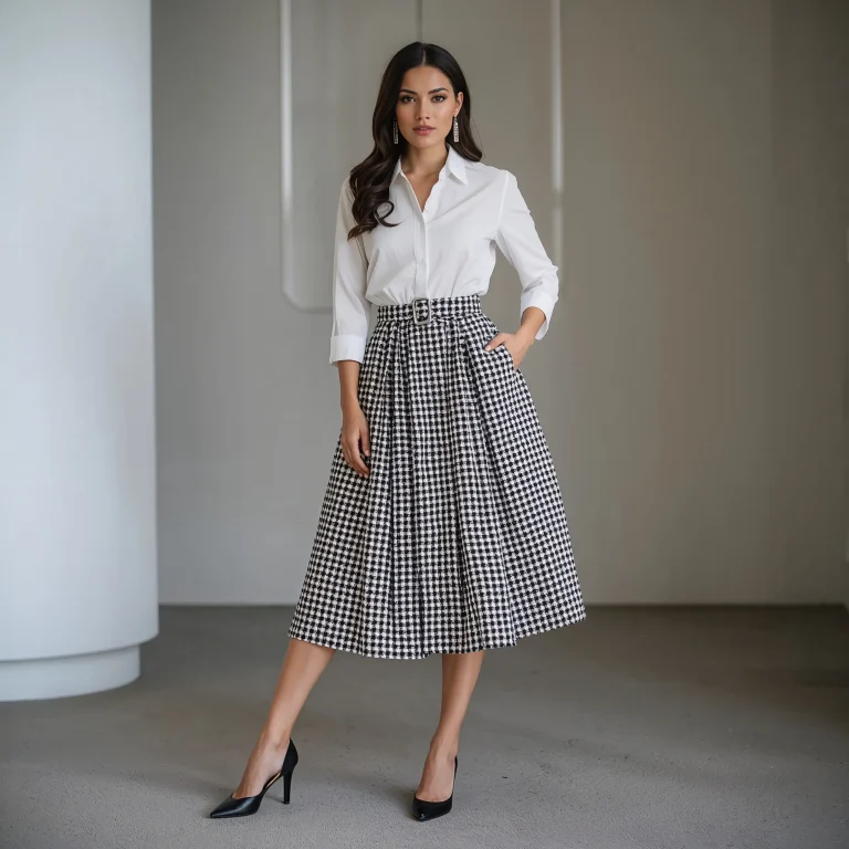 15 Stylish Gingham Skirt Outfit Ideas to Try This Season