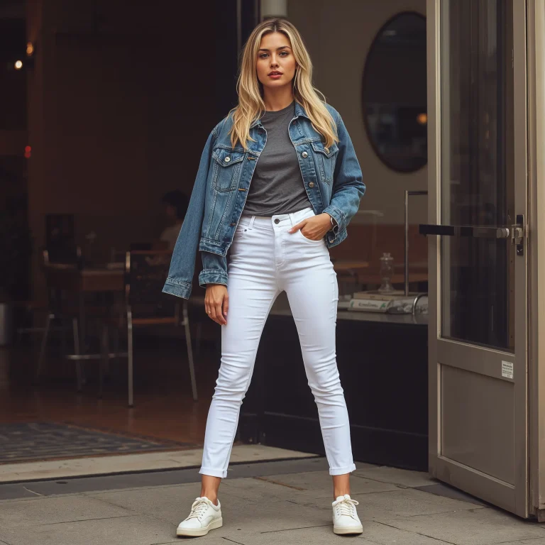 15 Modern Outfits with White Pants Ideas for Street Style