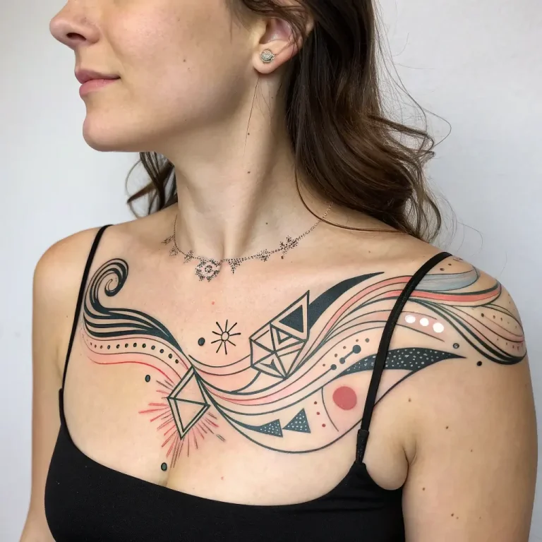 15 Lovely Chest Tattoo Female Ideas and Artistic Designs