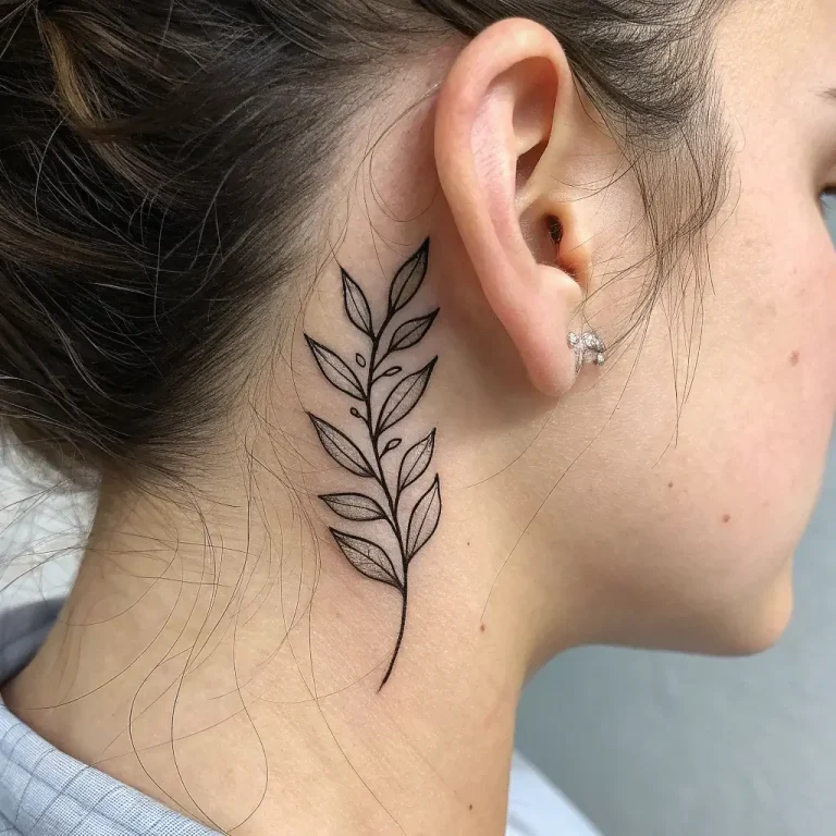 15 Adorable Behind the Ear Tattoo for women Ideas and Small Art