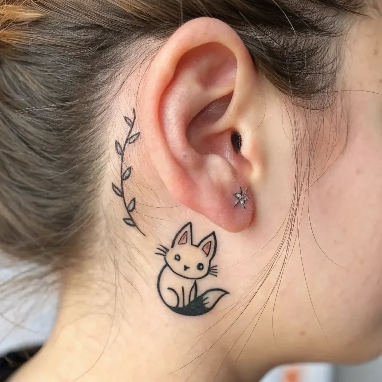 15 Amazing Ear Tattoo Ideas and Chic Minimalist Designs