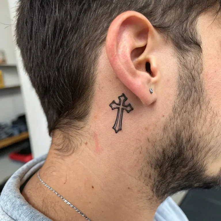 15 Bold Behind Ear Tattoo Men Ideas for a Sharp Look
