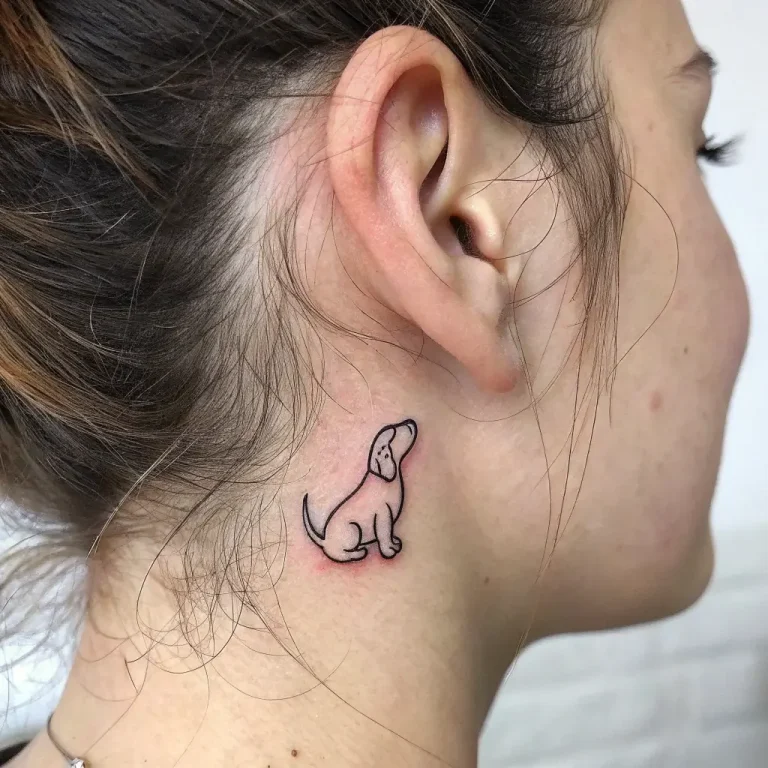 10 Lovely Dog Ear Tattoo Ideas and Artistic Tiny Designs